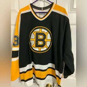 Authentic 1996-97 Boston Bruins CCM Hockey Jersey, #23 Steve Heinze, size 52